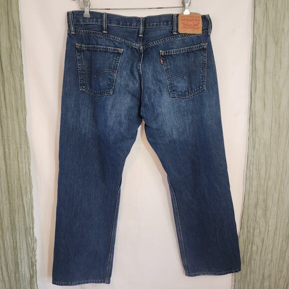 Levi's 514 Blue Denim Straight Leg Men's Jeans Size 38 x 30 - Picture 2 of 4